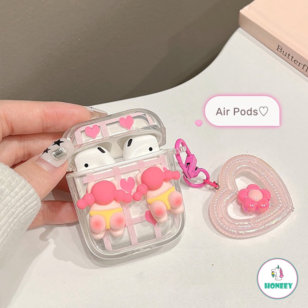 3d Lucu Pantat Gadis Silikon Lembut Headphone Case Untuk Apple Airpods 1 2 3 Pro 1 2 Nirkabel Bluetooth Charging Box