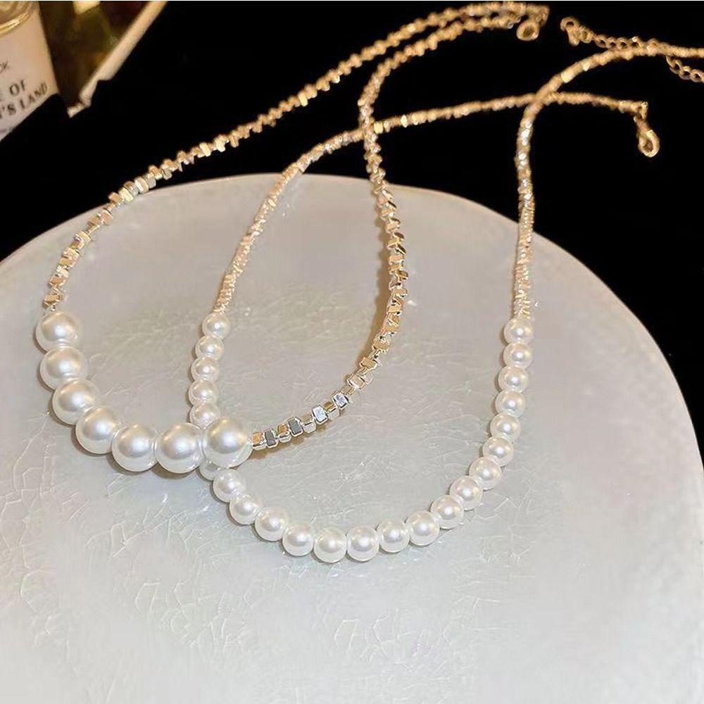 Mxbeauty Wanita Manik-Manik Kalung Manis Indah Rantai Klavikula Desain Niche Elegan Hadiah Gadis Temperamen Gadis Choker