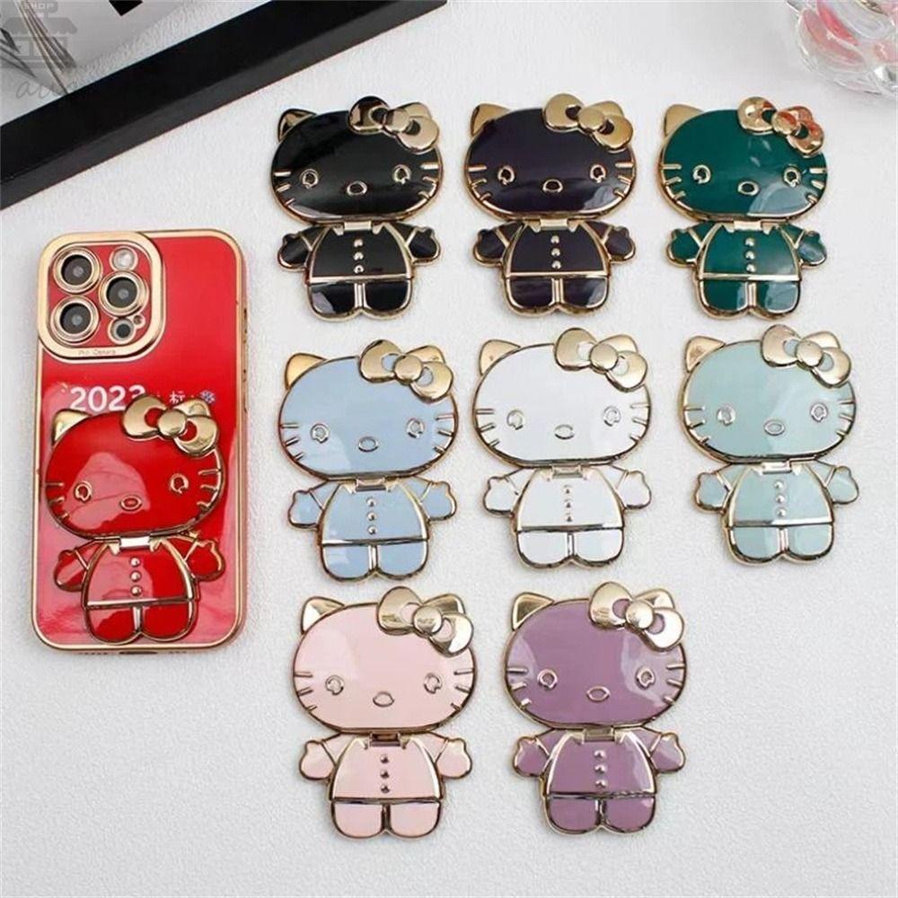 Agustin KT Kucing Phone Holder Phone Grip Phone Case Dekorasi Braket Penyangga Gesper Braket Phone Kickstand Braket Handphone