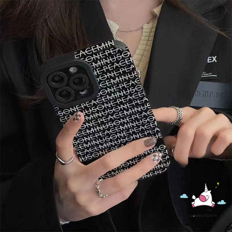 IPHONE Cover Ponsel Tekstur Kulit Mewah Kompatibel Untuk Iphone14 11 12 13 Pro XR X XS Max7 8 Plus Max Shockproof Trendy Brand Art Letter Pattern Soft Cover