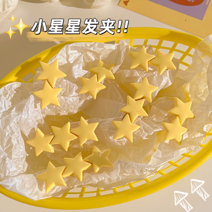 Y2k Jepit Rambut Bintang Kuning Lucu2023New Duckbill Hair Clip Aksesoris Rambut