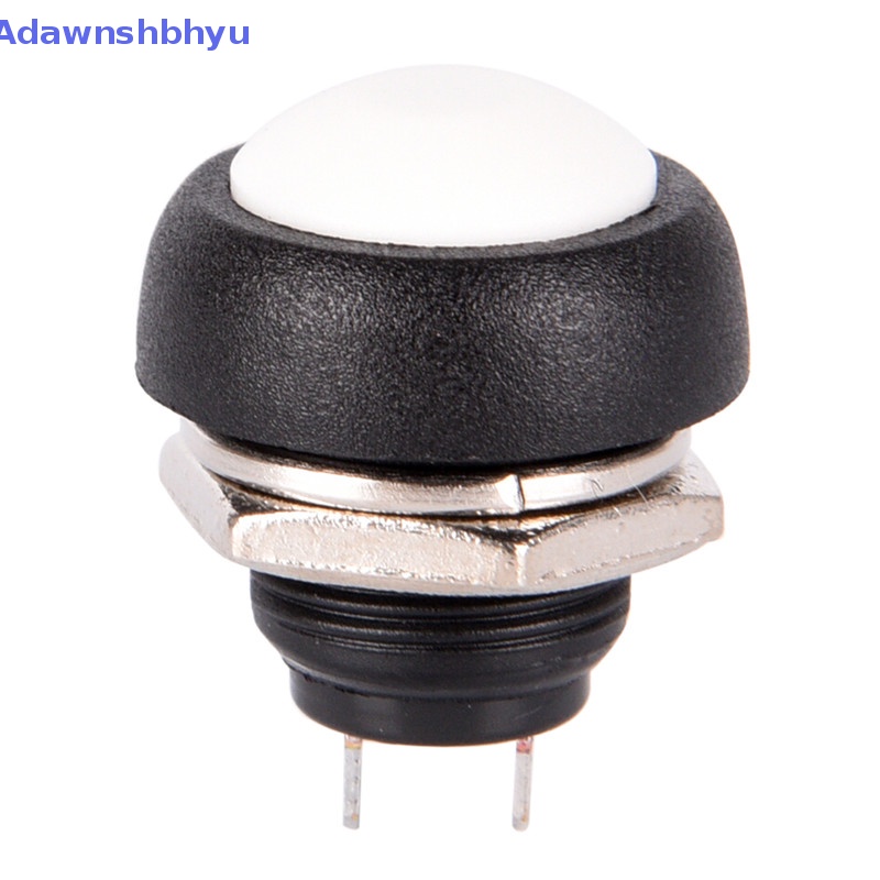 Adhyu 5Pcs Waterproof Momentary Push button Switch On/Off Bulat 12mm Saklar PBS-33B ID