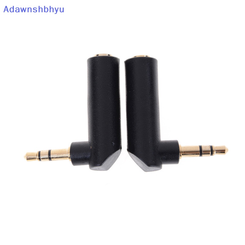 Adhyu 2pcs Bentuk L 3.5mm Sudut Kanan Female Ke 3.5mm Male Plug Adapter Connector ID