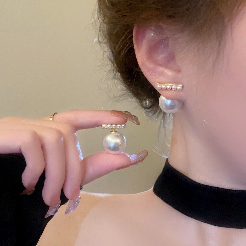 Anting Tusuk Kupu-Kupu Bunga Tulip Sweet Bow Heart Crystal Pearl Gold Silver Earring Untuk Aksesoris Perhiasan Wanita