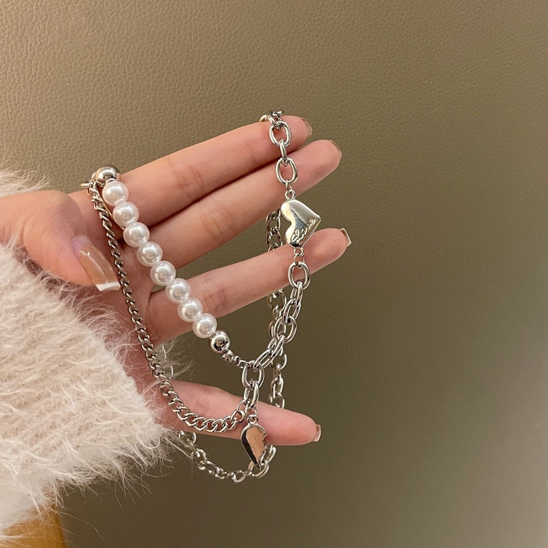 Korea Korea Manis Keren Jahitan Desain Kalung Desain Mutiara Kalung ins Gaya Musim Gugur Musim Dingin Sweater Rantai Wanita