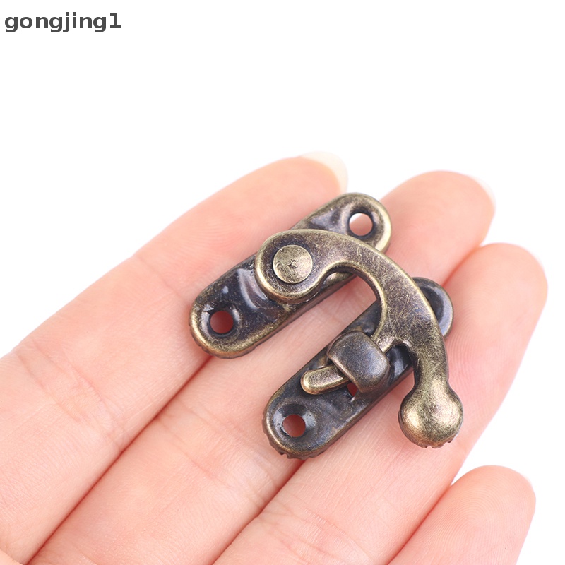 Ggg Pengait Silver Kecil Kait Kunci Dada Perhiasan Kotak Anggur Craft Hook+Sekrup ID