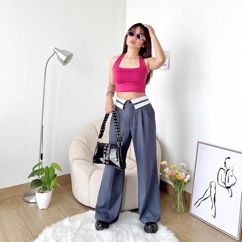 BEFAST - ZNF OOTD WANITA CELANA TITA / Roxy Pant Celana Kulot Highwaist Combination Wanita / Celana HW Wanita Model Terbaru / OOTD Wanita Ala Korean Style / Fashion kekinian Remaja ABG Trendy / Celana Panjang Polos Kulot Terlaris / Outfit Daily Remaja ABG