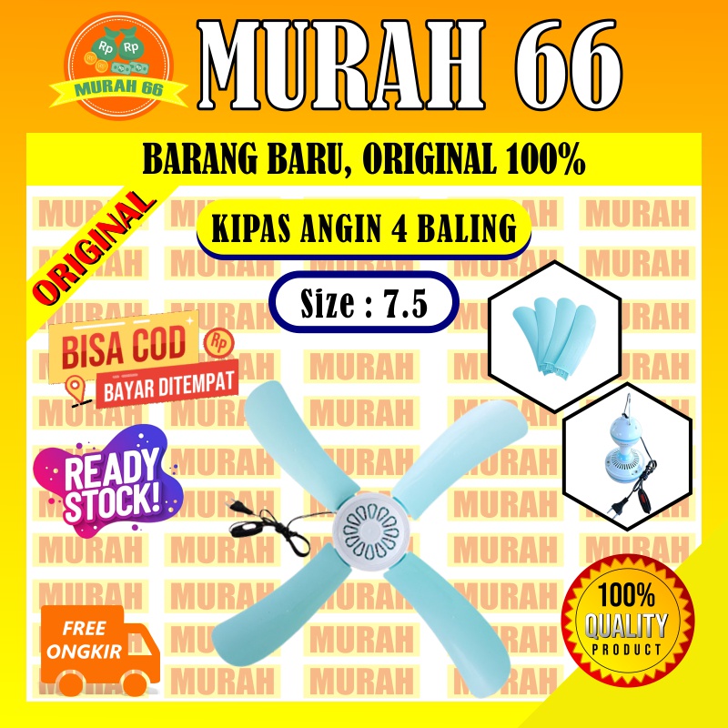Kipas Angin Gantung Niga Mini Fan 20W 4 Baling - 20W 3 Baling