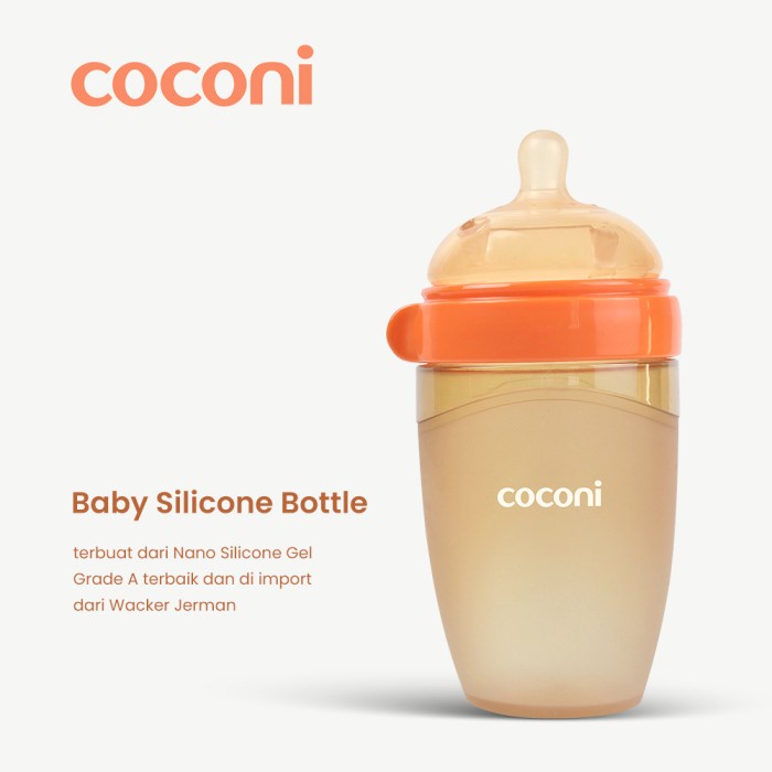 COCONI Ultra Wide Neck Baby Silicone Bottle | Botol Silicone