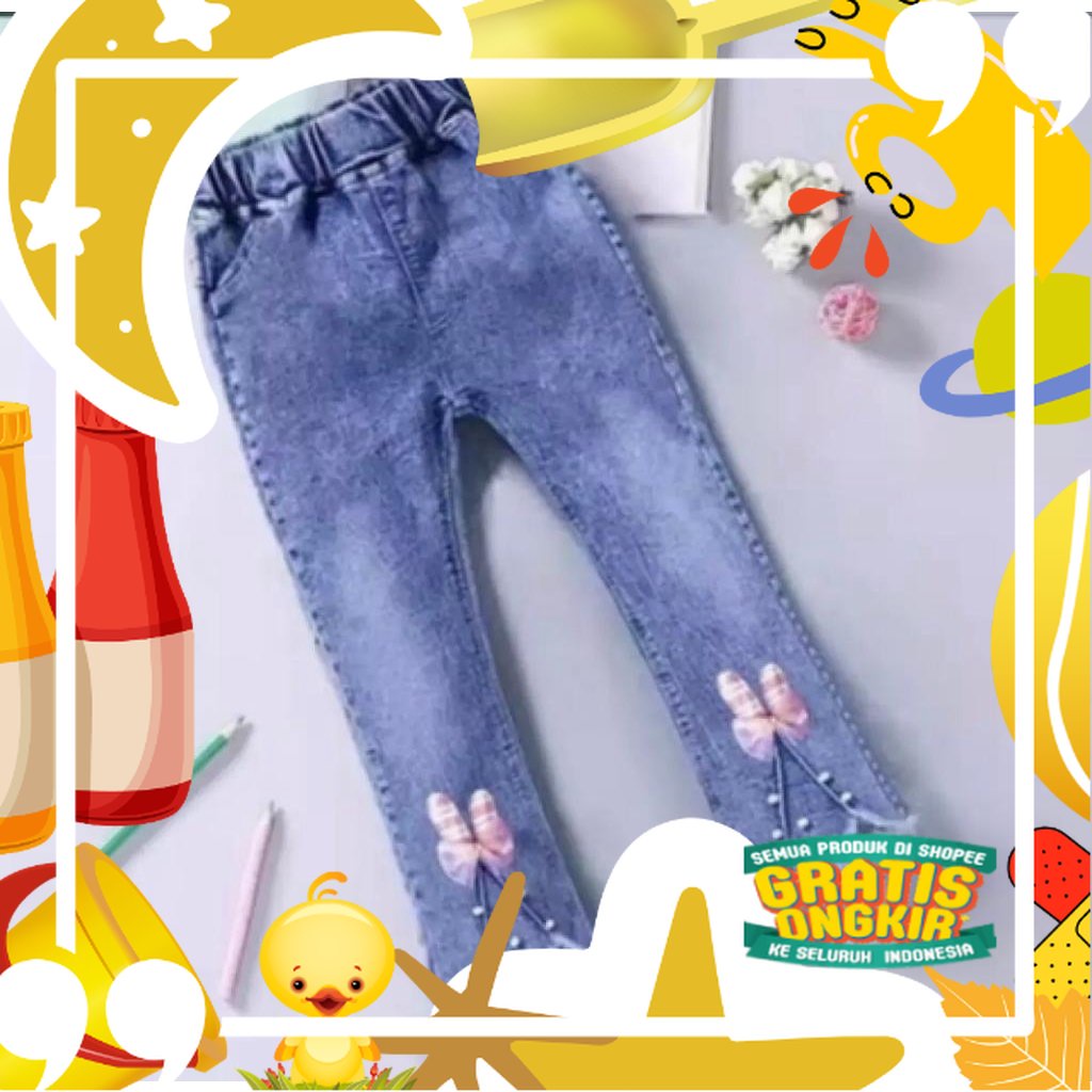 JEANS IMPORT ANAK PEREMPUAN 1 - 10 TAHUN / CELANA JEANS ANAK PEREMPUAN/ Lucu kado Ultah