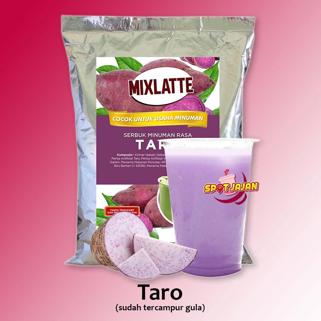 

MIXLATTE Taro 1 kg Bubuk Minuman Dengan Gula / Serbuk Instan Rasa Buah Talas