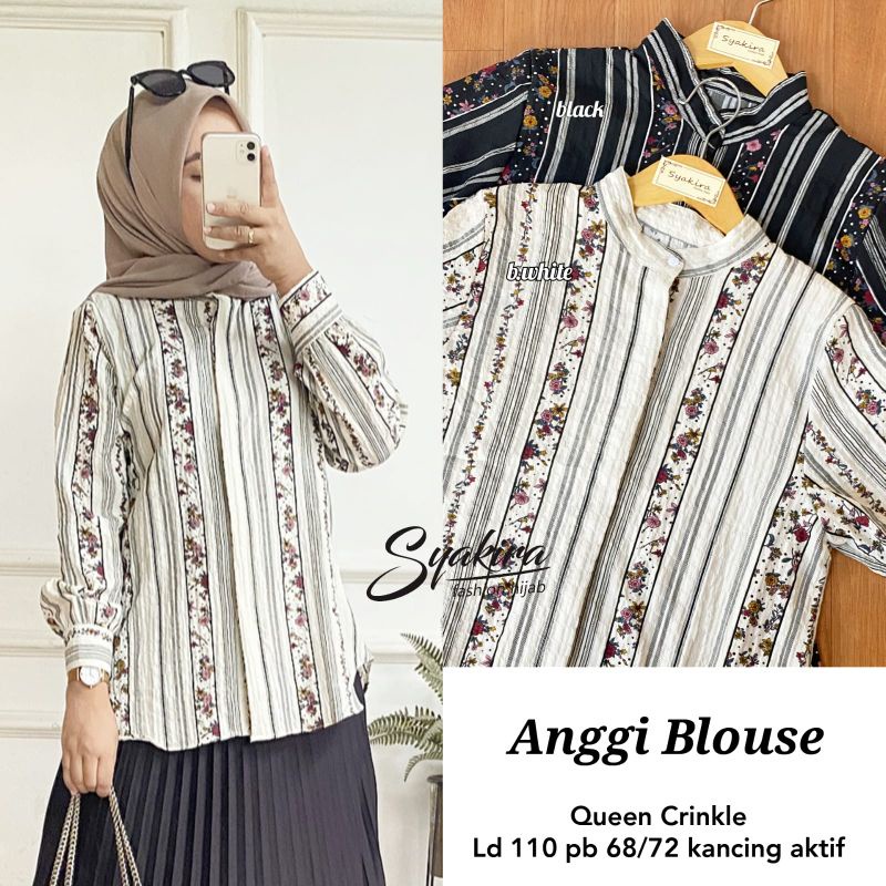 ANGGI Blouse ORI SYAKIRA | Queen Crinkle