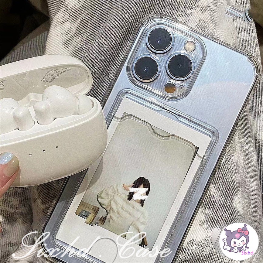 XIAOMI Untuk Xiaomi12 Lite Redmi 10C 10A 10 9C A1 A1+Note 11s 11 12 10 9 8Pro 9T 9A 911 Lite 11T Pro Poco M3 X3Pro NFC Ins Pasang Foto Clear Simple Card Holder Case Soft Back Sarung