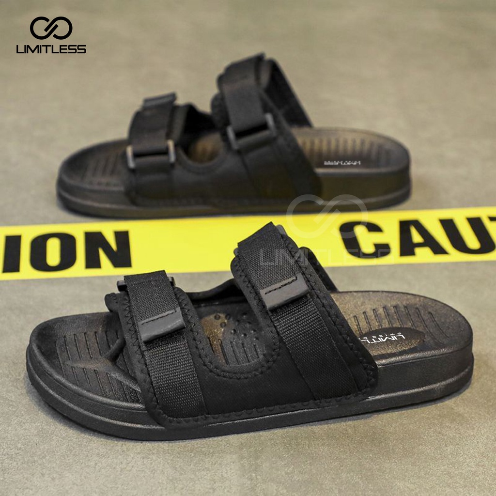 Sendal Slide Pria Mose Kekinian Trendy Anti Slip Sandal Slop Cowok Fashionable Casual Terbaru 2023