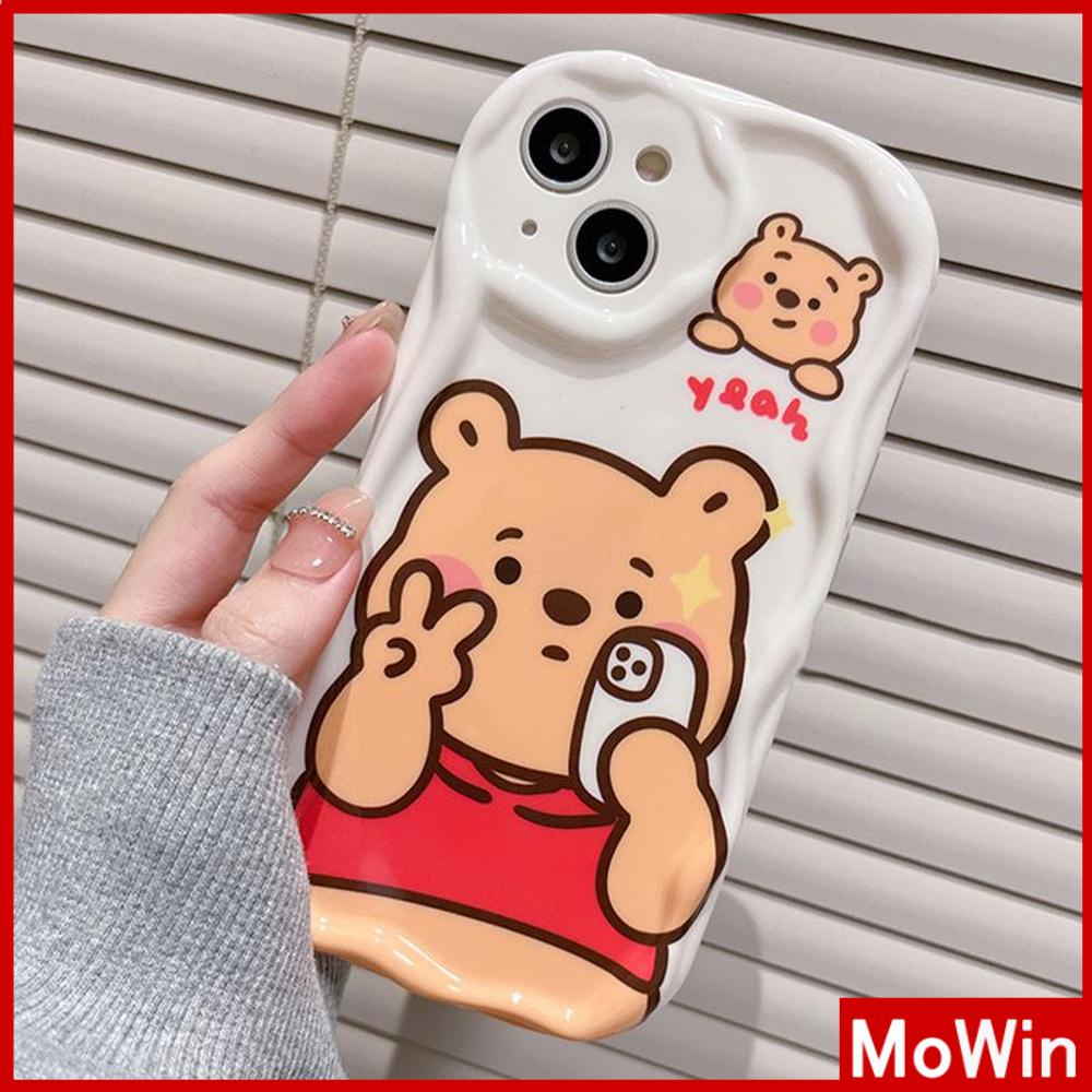 For iPhone 14 Pro Max iPhone Case Curved Edge TPU Soft Case Shockproof Protection Camera Cute Eat Honey Bear Compatible with iPhone 13 Pro max 12 Pro Max 11 xr xs max 7Plus 8Plus