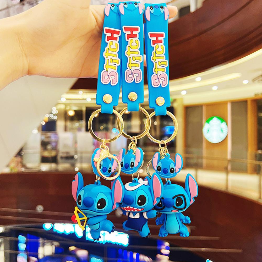 Timekey Keren Kartun Anime Figurine Gantungan Kunci Wanita Pria Anime Keyrings Untuk Handbag Ransel Anak Perempuan Pesta Ulang Tahun L8V2