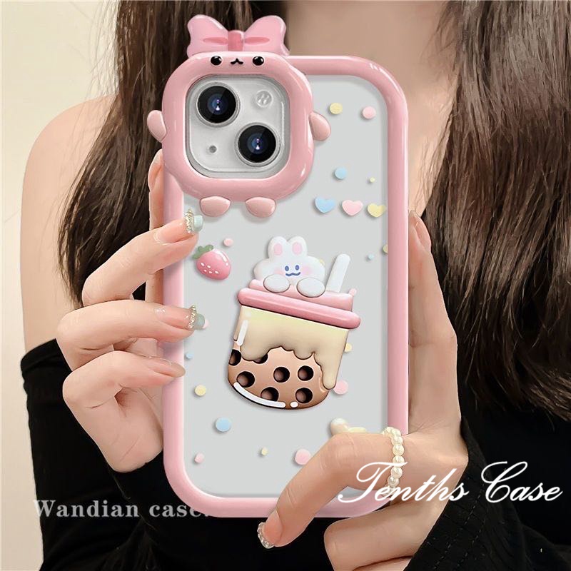 Redmi Note12/12C A1 10 10C 9A 9C 9T Note12 10Pro 10 11 Pro+10 Pro 9T Mi12 11Lite PocoX3 F3 M4 Pro X3 GT Clear Cover Rabbit Milk Tea Phone Case