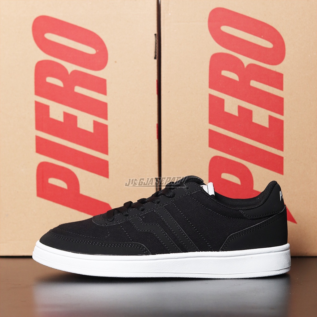 Piero Sepatu Sneakers Derby - Black/Grey/White