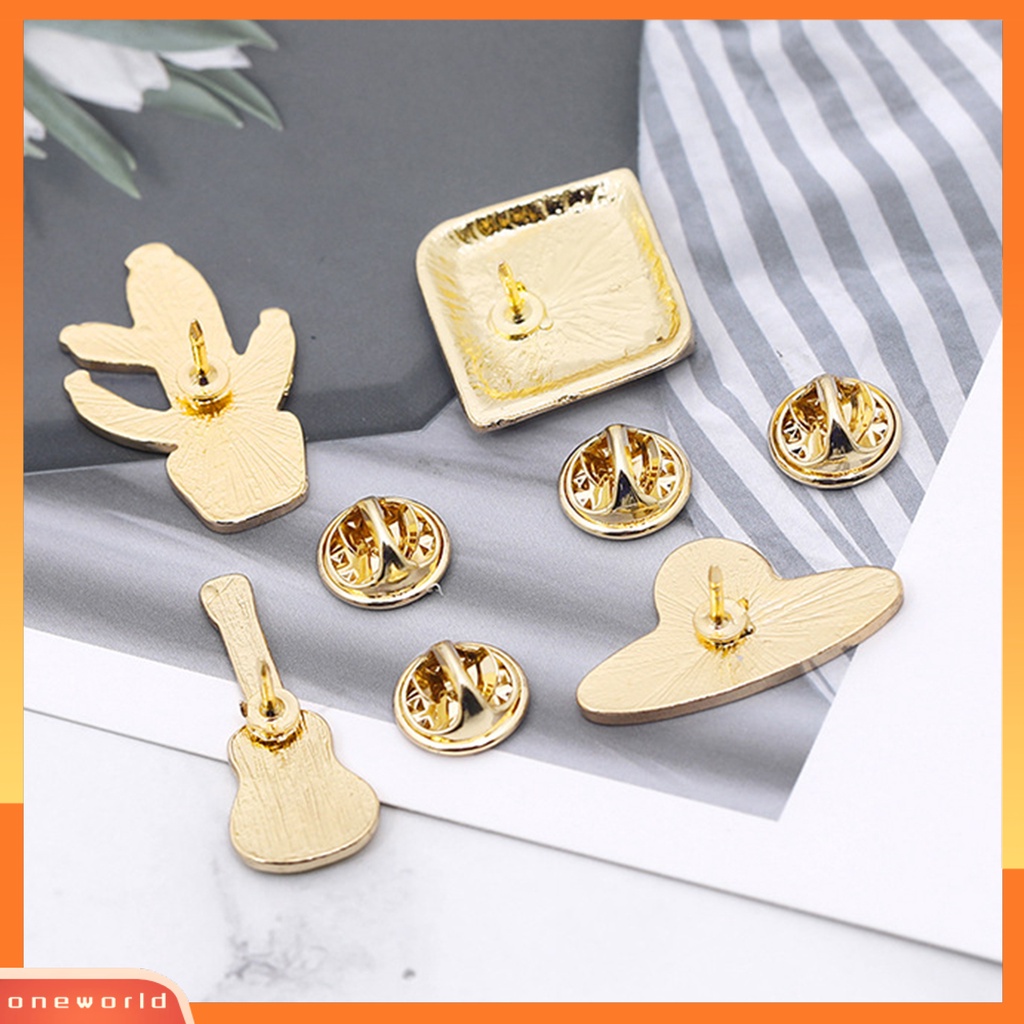 [ONE] Pot Kartun Mini Motif Kaktus Planet Kerah Bros Lapel Pin Ransel Aksesoris Untuk Dekorasi Jas
