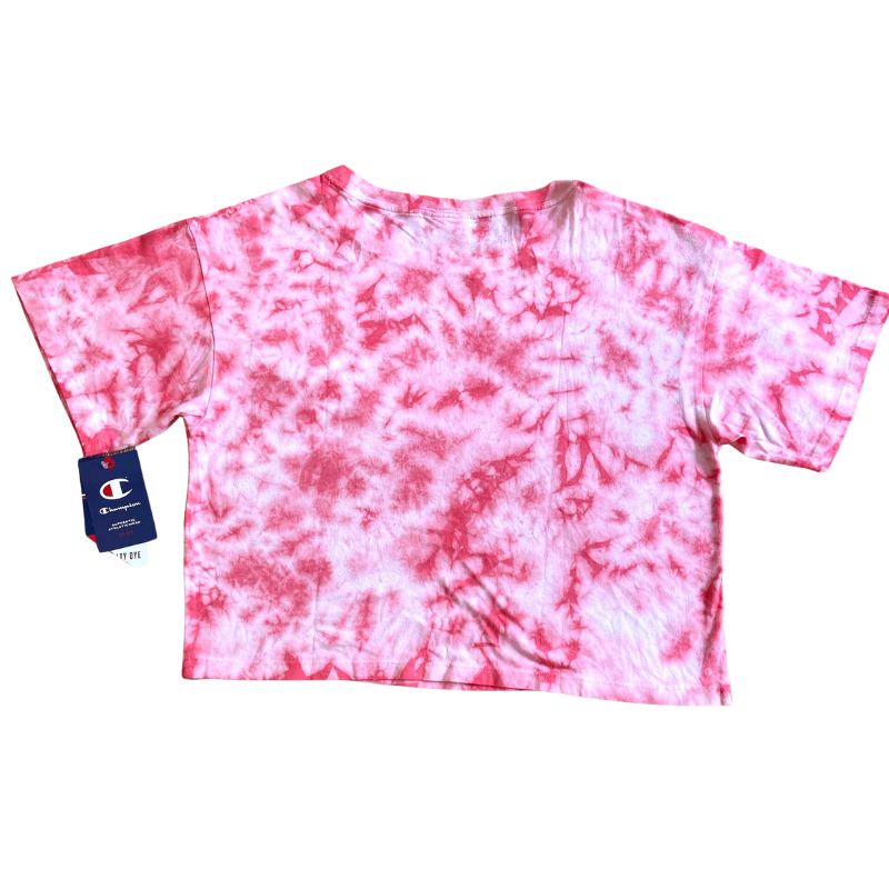 Champion Kaos Crop Top Tiedye Putih Pink Wanita Katun ORIGINAL