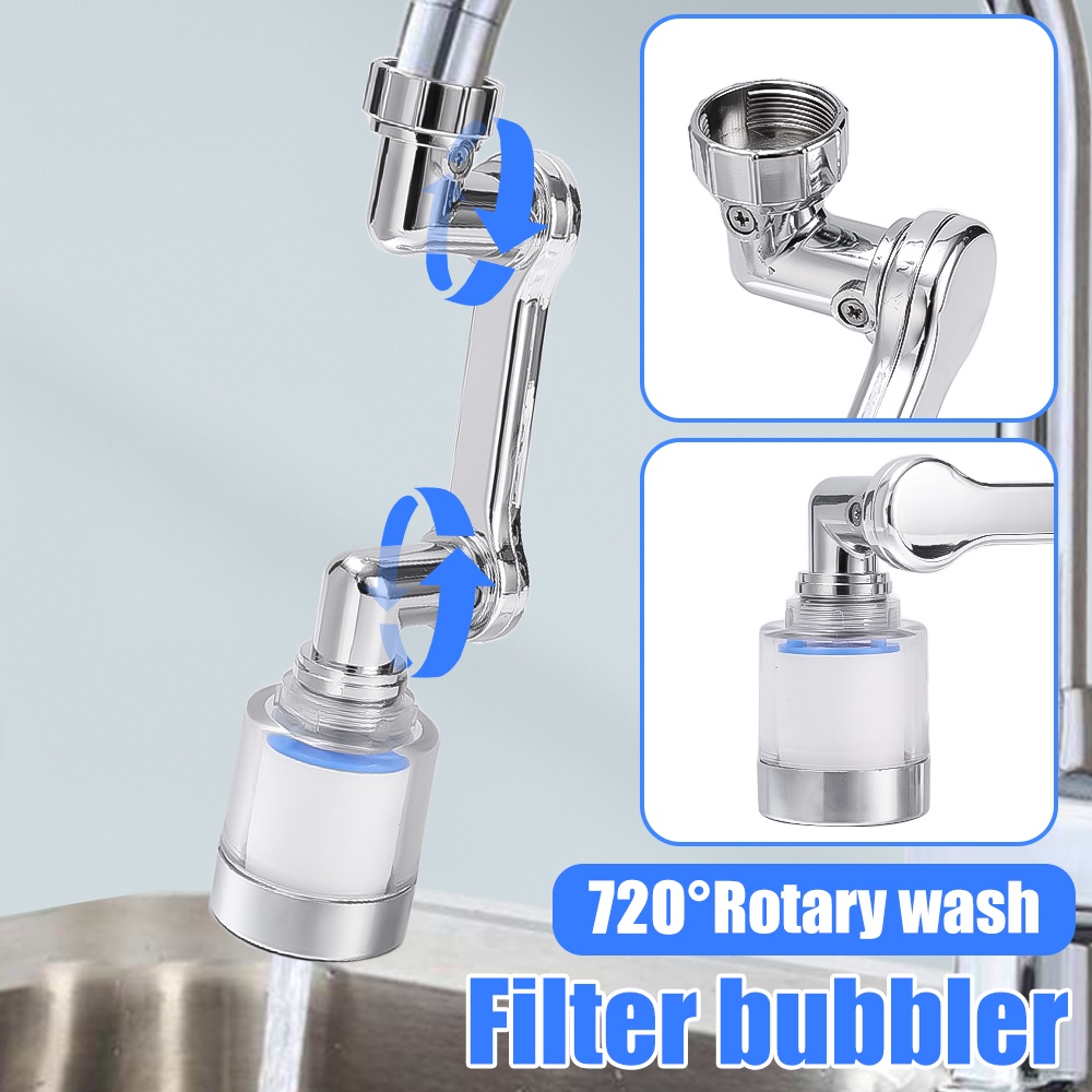 Showers Nozzle/Metal Filtered Hard Water Bath Filtration Purifier/Keran Hemat Air360°Elemen Filter Air Kran Putar/Pressureurized Bubbler Filter Cabut Klorin/