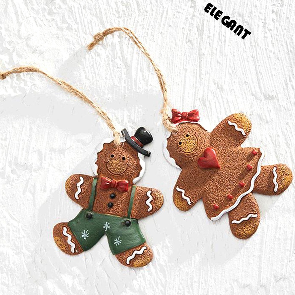 [Elegan] Liontin Gantung Dekorasi Rumah Resin Xmas Hias Gingerbread Man