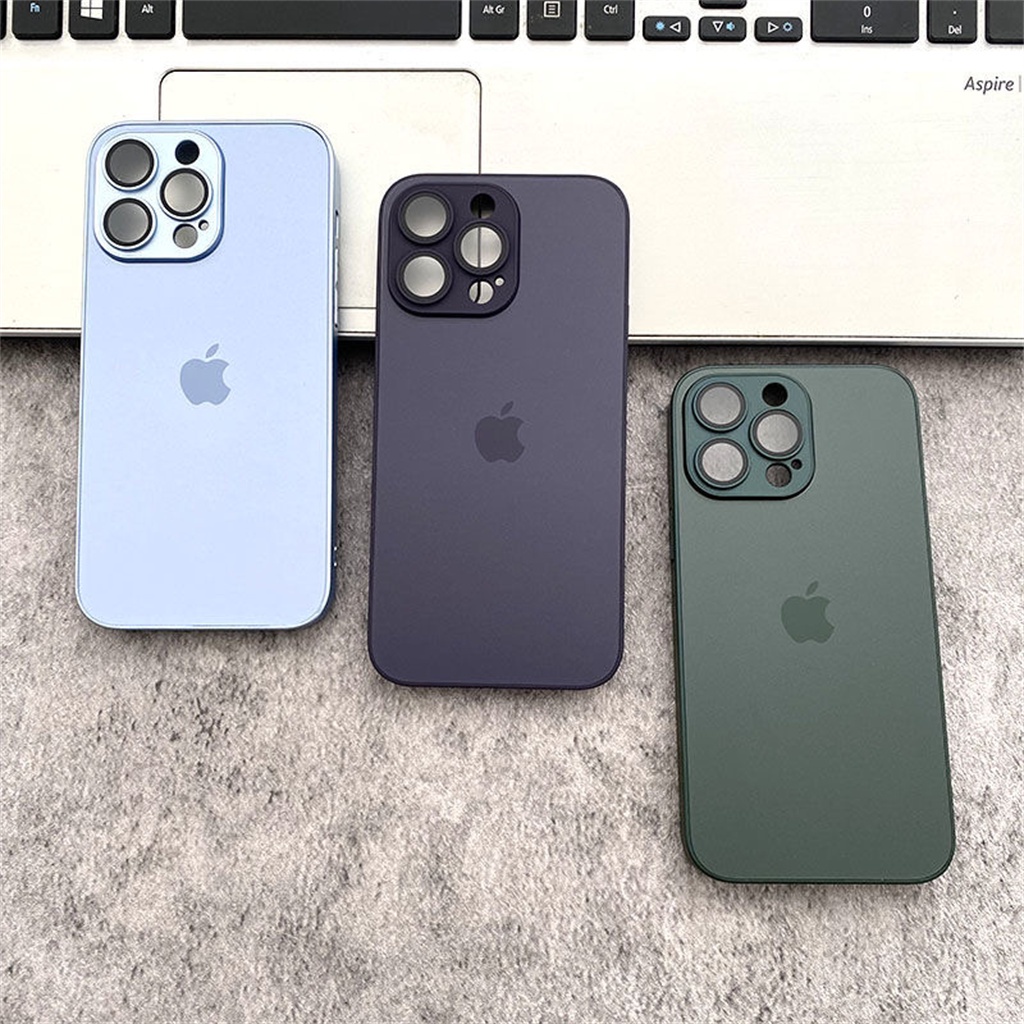 Original iPhone Dengan logo case iPhone 14 Pro Max case iPhone 12 13 Pro Max14 Plus case Kamera Perlindungan Lensa Mewah shockproof Pelindung matte hard case