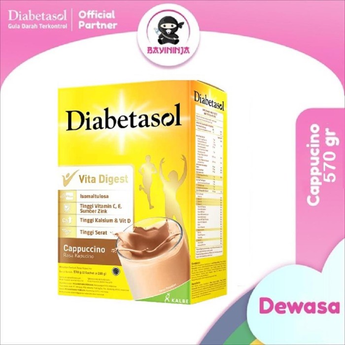 

Promo Terjangkau DIABETASOL Nutrition Diabetic Susu Diabetes Cappuccino Box 600g 600 g