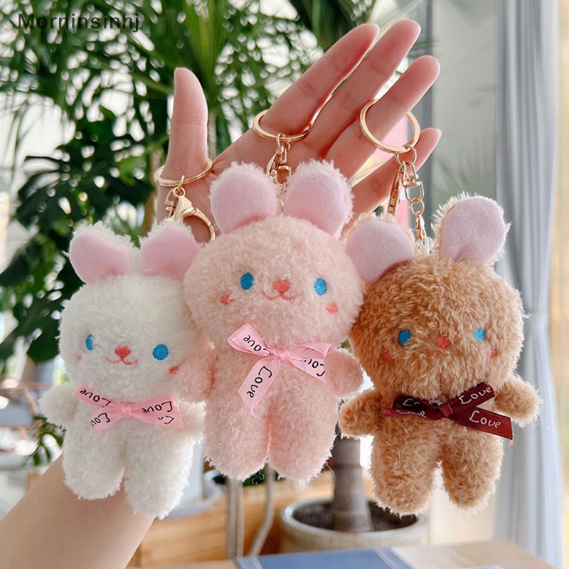 Mornin Lovely Rabbit Plush Doll Kartun Bunny Mainan Mewah Hewan Lucu Gantungan Kunci Tas Liontin Kartun Hadiah Ulang Tahun id