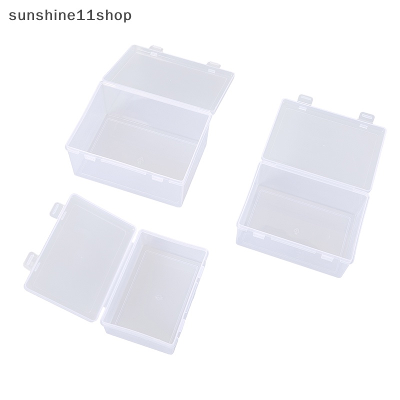Sho PP Kotak Penyimpanan Transparan Desktop Organizer Kapasitas Besar Stiker Kotak Pensil Tempat Subpaket Desktop Stationery Storage Box N