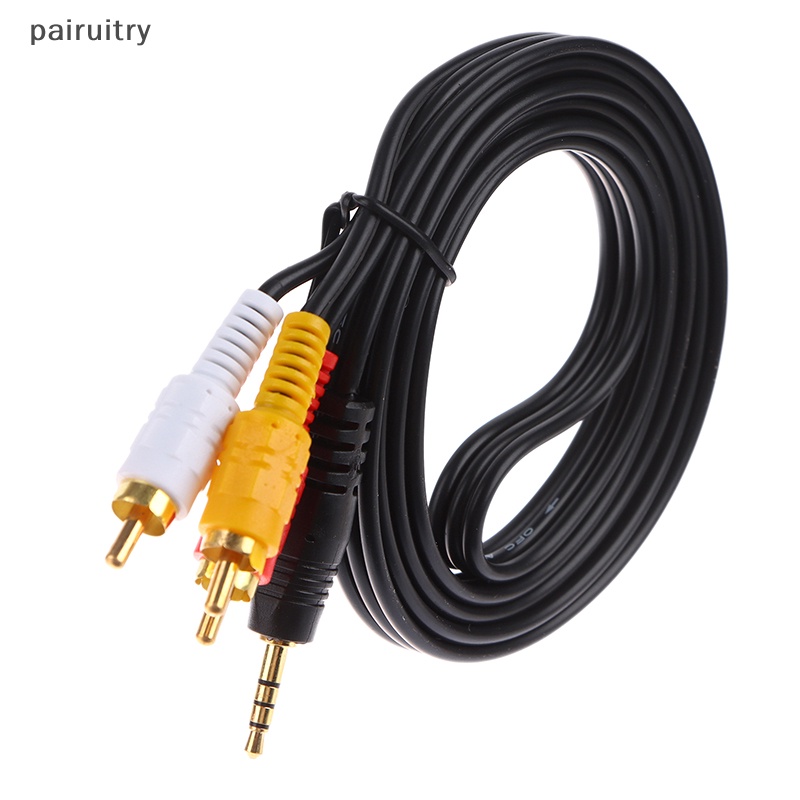 Prt 3.5mm Male Jack Plug Stereo To 3kabel RCA Kualitas Tinggi Audio Video AV Konektor Kabel Headphone Aux Adapter Cord Audio PRT