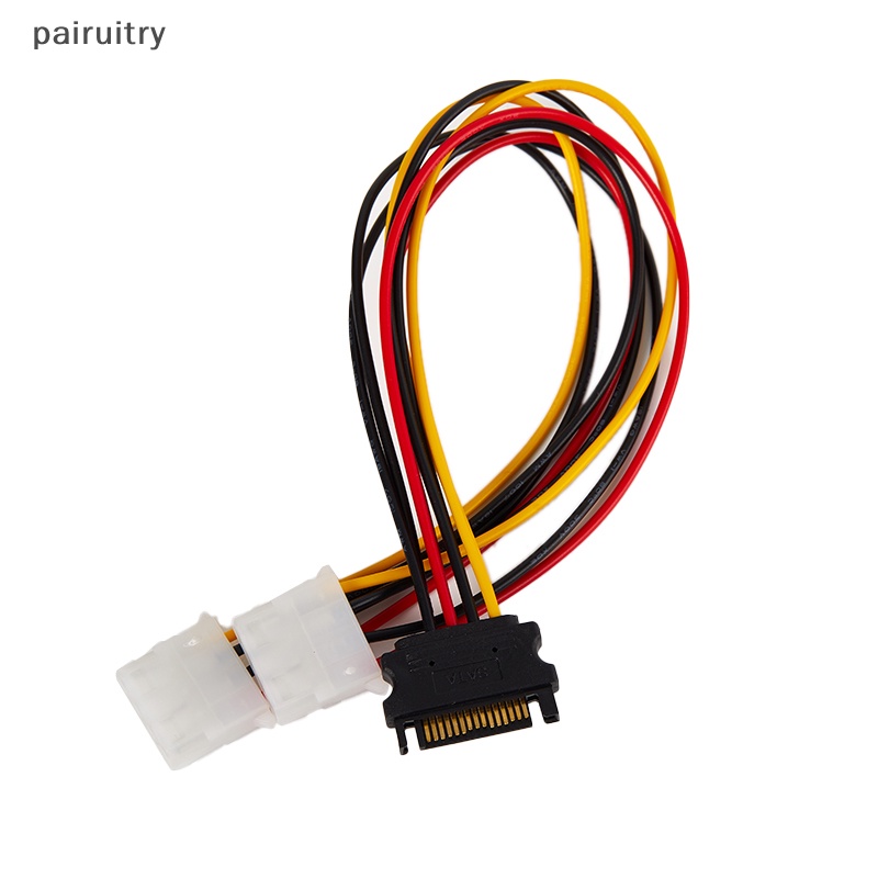 Prt 20 /30cm Kabel Power Extension SATA 4pin Male To Molex IDE Dual Big 4pin Female Cable Adapter Untuk HDD Hardisk Kawat Aksesoris PRT