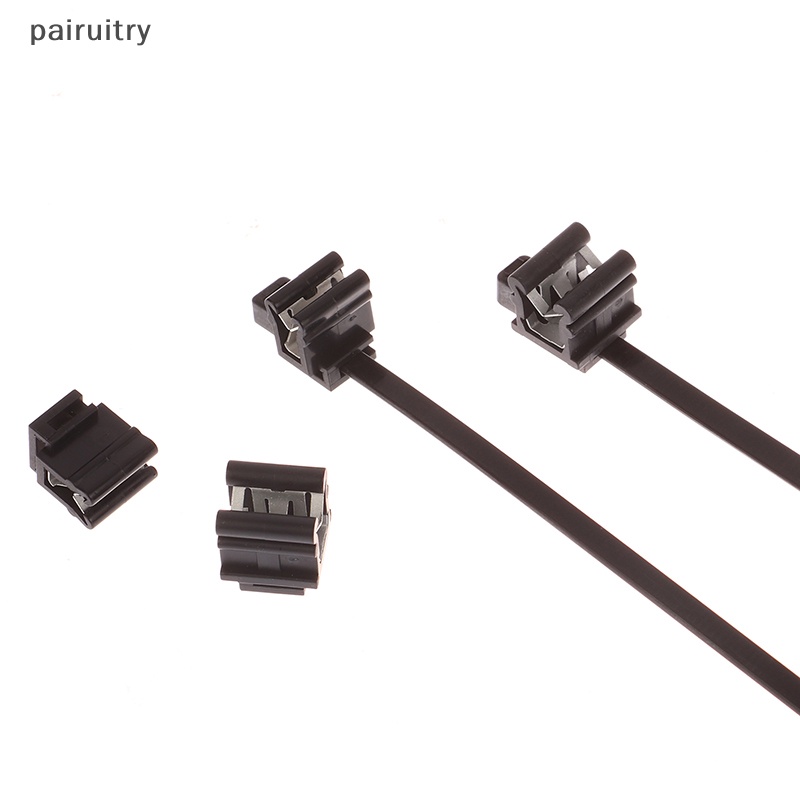 Prt 10pcs Pengikat Kabel Logam Lembaran Mobil Pipa Line Fixing Edge Zip Tie Wire Harness PRT