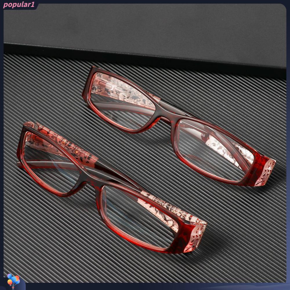 Populer Kacamata Baca Anti blue Light Ultralight Anti-blue Rays Retro Klasik Printing Eyeglasses