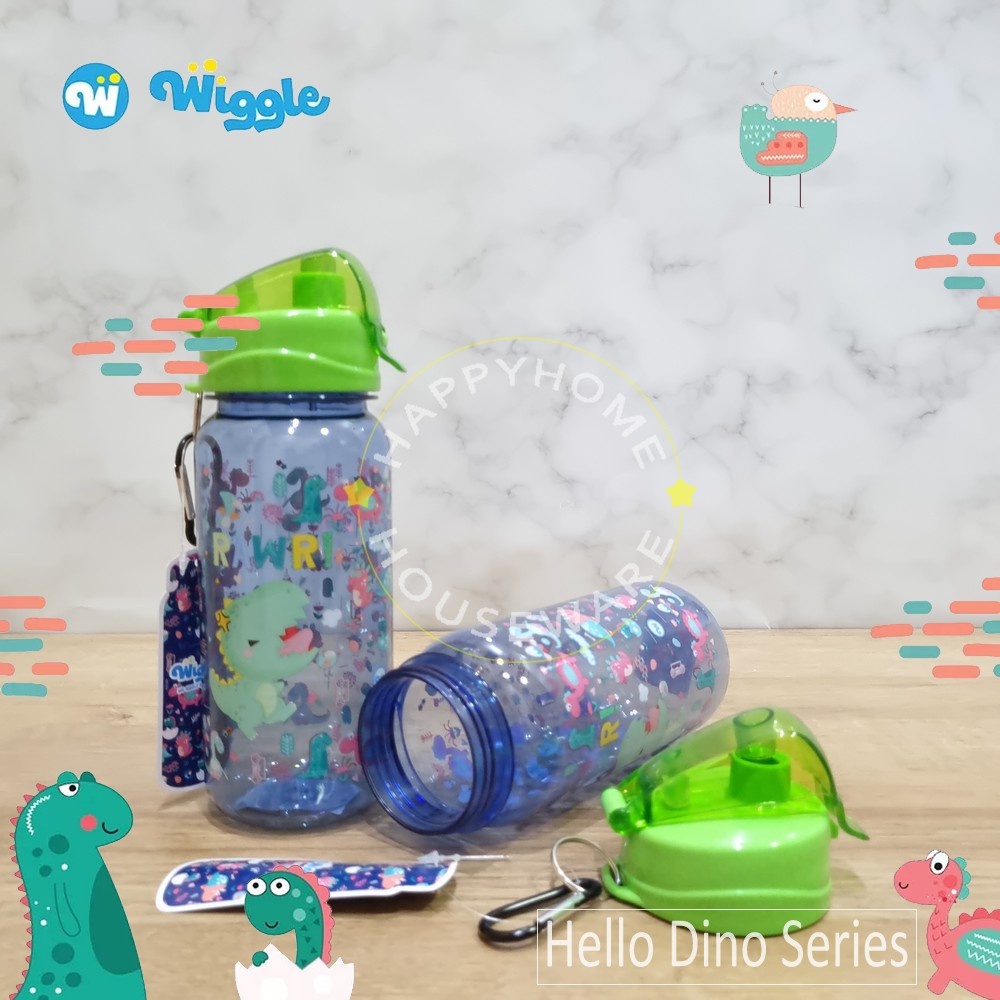 ShP3 WIGGLE Back To School Bottle Sport 670ml Carabiner Botol Air Minum Anak Fliptop