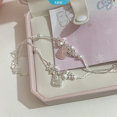 Sanrio Gelang Kawaii Cinnamoroll Kuromi Gadis Perhiasan Lucu HelloKitty My Melody Kartun Manis Gelang Gadis Perhiasan Festival Hadiah [ZK]