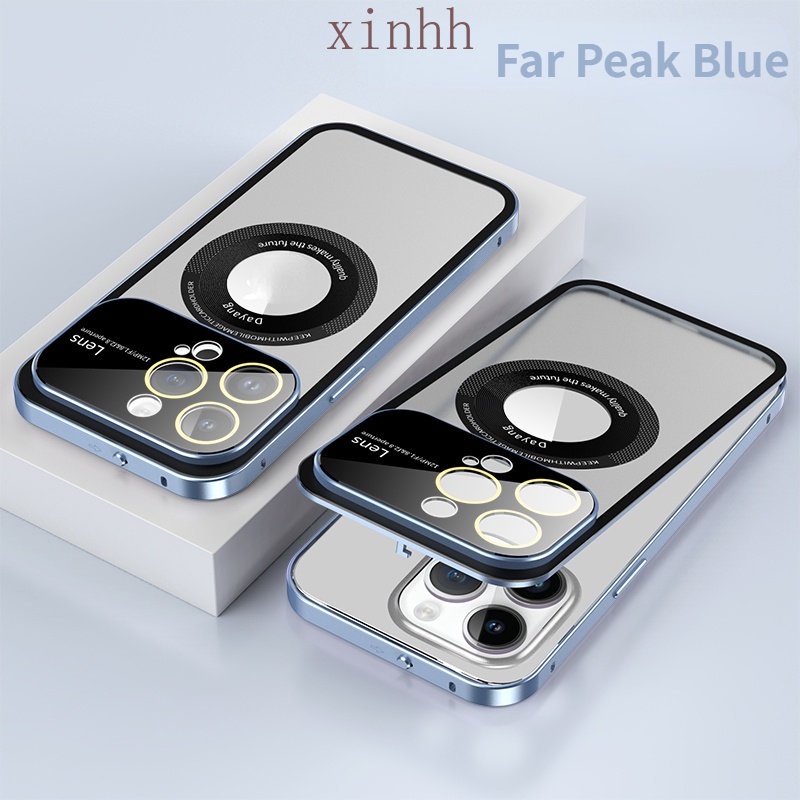 IPHONE Casing Gesper Mewah Cocok Untuk Iphone14 13 12 Pro Max Casing Pelindung Hisap Magnetik Hollow