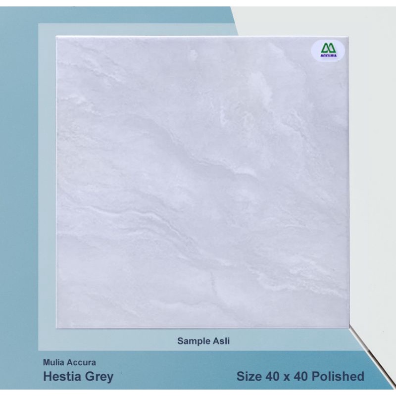 Keramik Lantai Glossy 40x40 HESTIA GREY Mulia