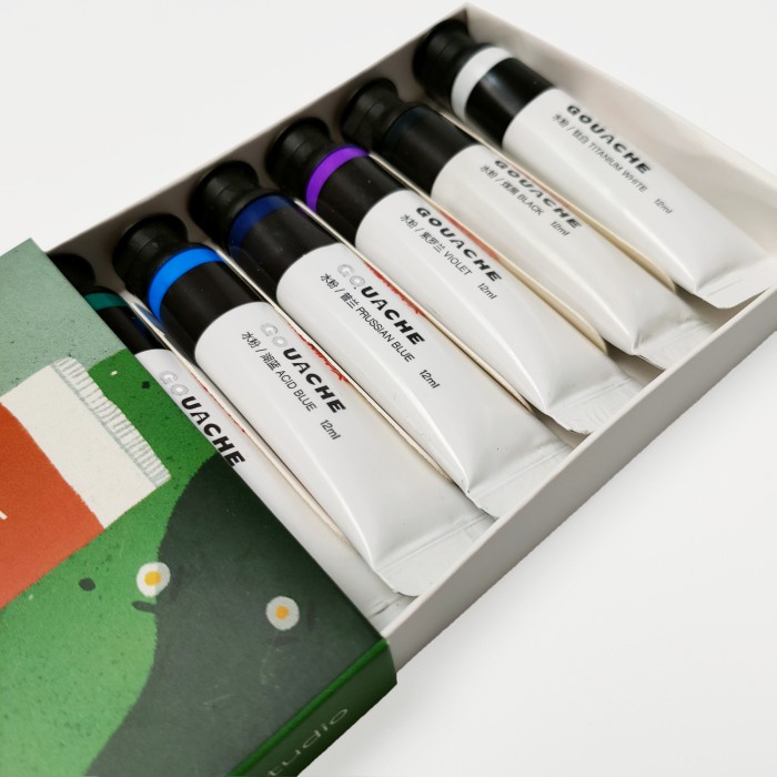 

Cat Gouache Set 12 Warna Isi 12ml Bartega x Miya Himi - 12 Warna