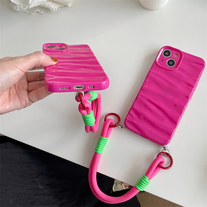 IPHONE Casing Lanyard Buah Naga Cocok Untuk Perlindungan Lensa Iphone14 13 12 11 Pro Max Gadis Cantik Soft Case