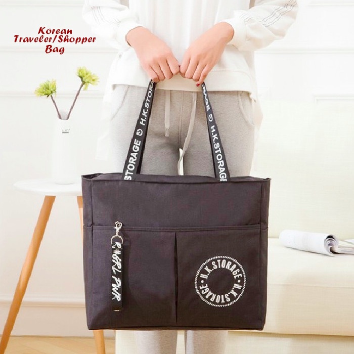 

TERMURAH TAS TRAVEL TAS TAMBAHAN KOREAN STYLE SHOPPER BAG TOTE BAG - Maroon