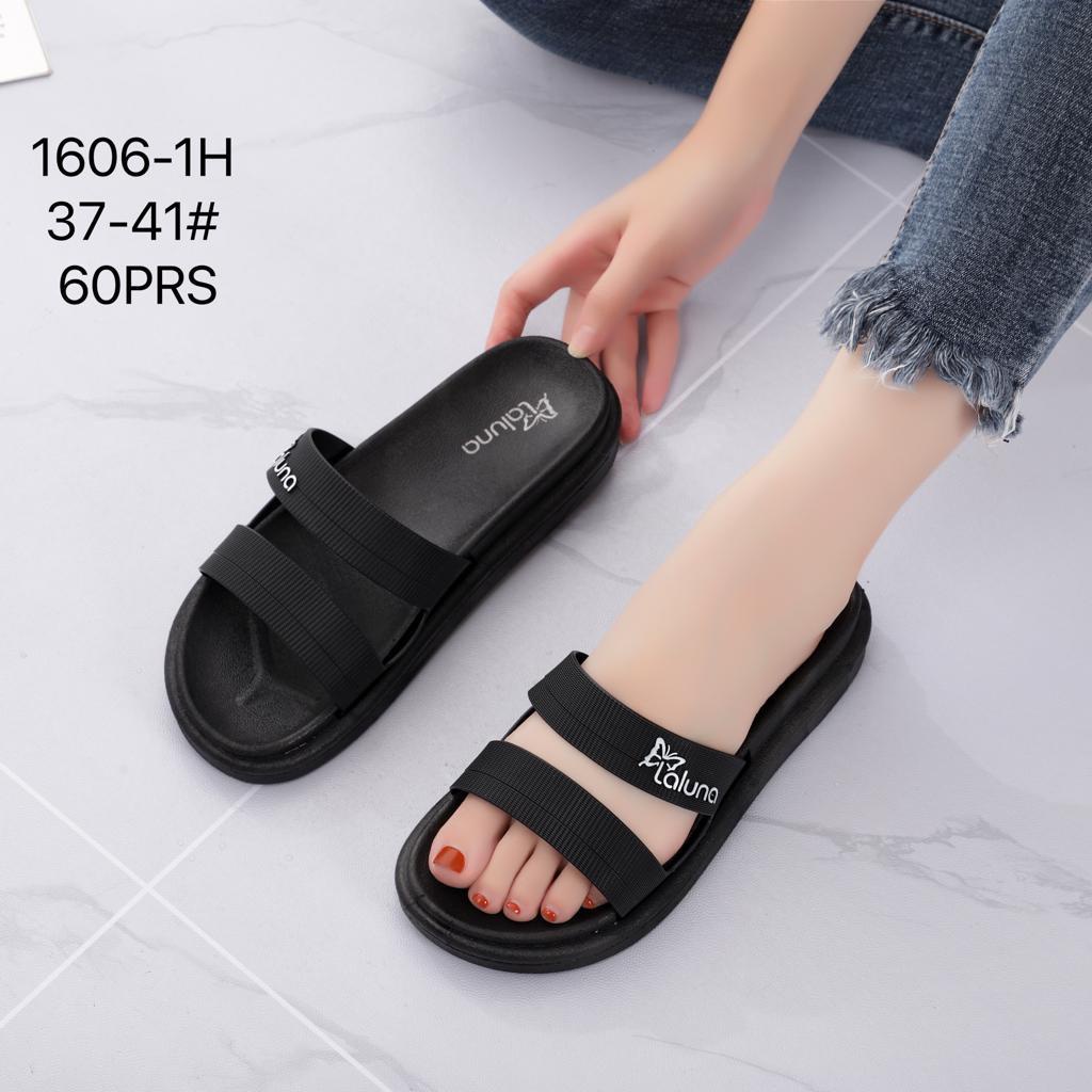 Sandal Jelly Slop Karet Wanita Ban Dua Simple Cantik Elegant LLS 1606-1 size 37-41