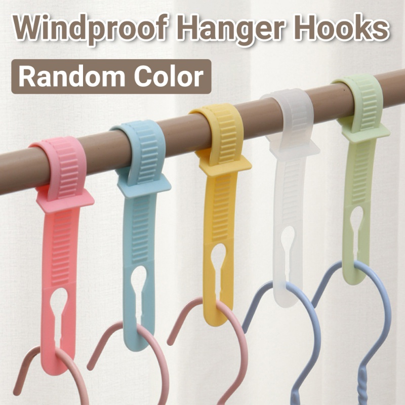 [Warna Random] Windproof Hanger Hooks Multifungsi Non-slip Gantungan Baju Memperbaiki Gesper Anti-drop Rak Pengeringan Strip Silikon Aksesoris Laundry Rumah Tangga