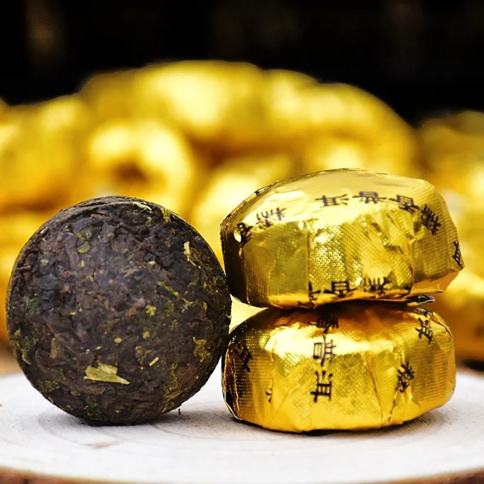 

250 gr Teh Nuo Mi Xiang Pu Erh Puer mini tuo cha Sticky Rice Ripe Tea - 250 gram