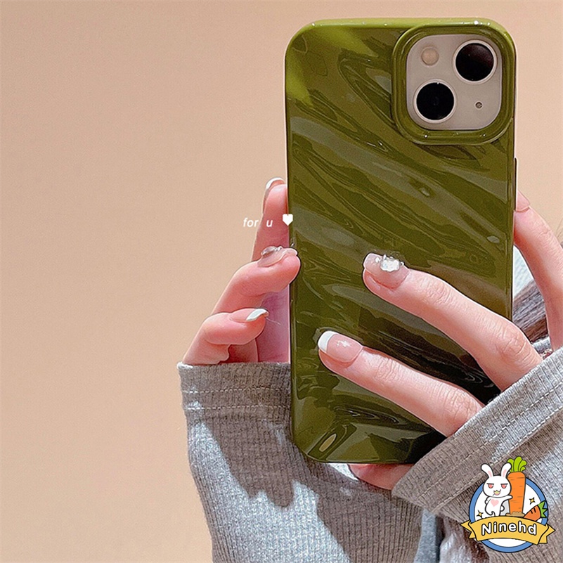 Casing iPhone Motif Gelombang Lipit Mewah Kompatibel Untuk Iphone14 13 12 11 Pro Max X Xr Xs Max 8 7 6 6s Plus SE 2020kualitas Tinggi Casing Ponsel Tpu Lembut Shockproof Case Sarung Handphone