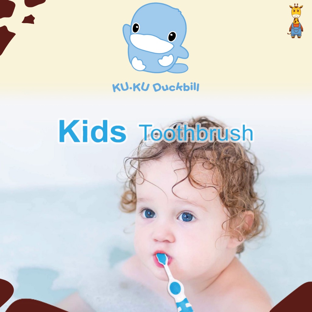 Kuku Duckbill Toothbrush Set KU1128/KU1130 (3pcs) - Sikat Gigi Bayi