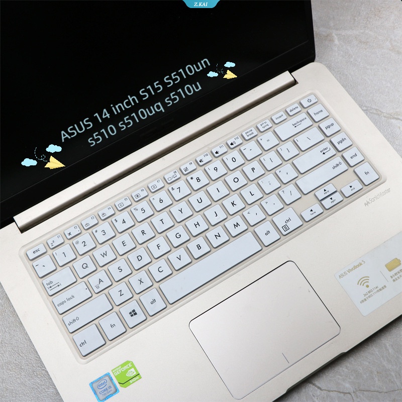 Cover Keyboard Komputer Untuk Model ASUS 14inch S15 S510un S510 S510uq S510u Warna Solid Silikon Anti Air Pelindung Kulit Keyboard Laptop Dust Cover [ZK]