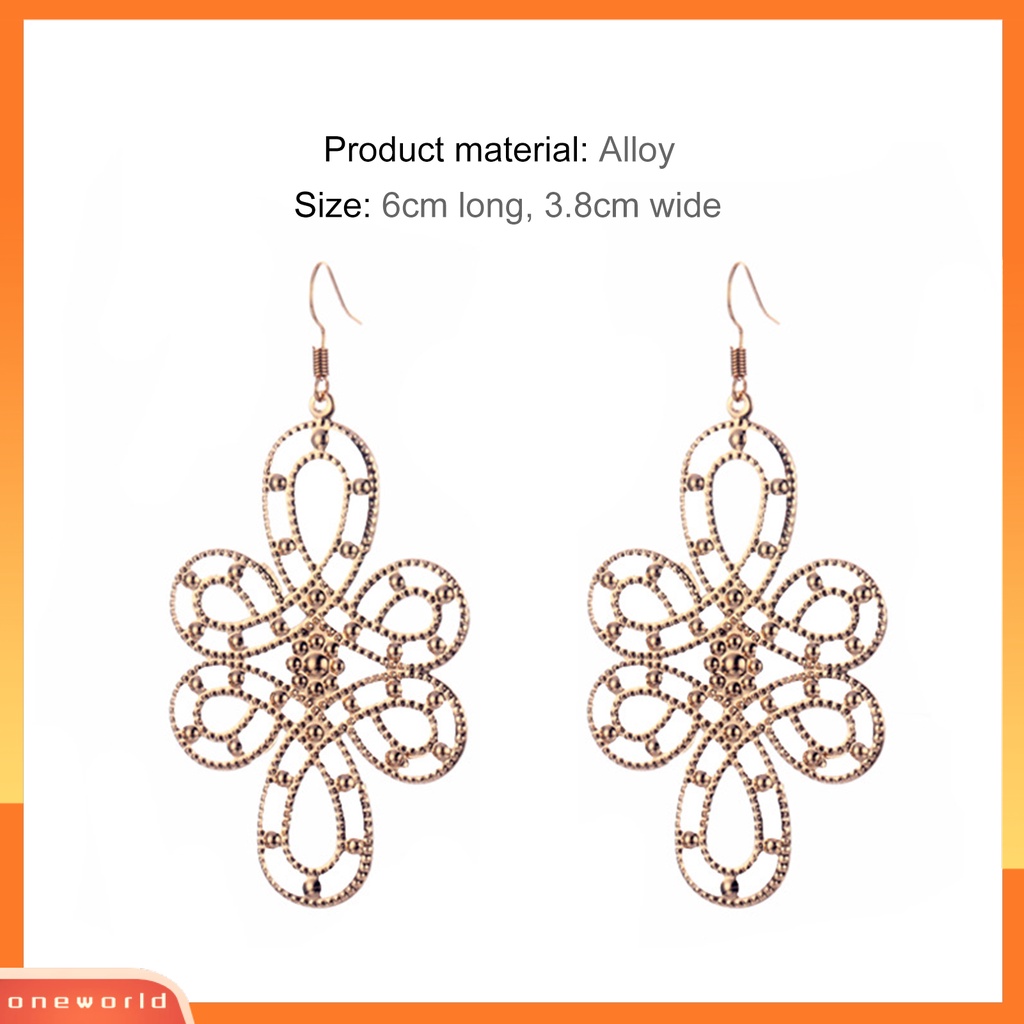[WOD] 1pasang Anting Menjuntai Bentuk Indah Bahan Alloy Tahan Karat All-Match Gaya China Geometris Kait Anting Hadiah Ulang Tahun