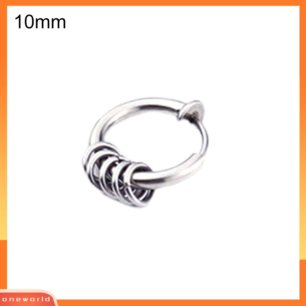 [WOD] 1pc Unisex Keren Anting Bulat Non Tindik Telinga Hoop Earring Clip Untuk Pakaian Sehari-Hari