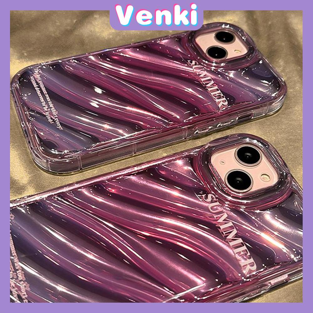 VENKI - iPhone Case untuk iPhone 11 Laser Reflektif Transparan Ponsel Case TPU Soft Shockproof Airbag Case Bahasa Inggris Sederhana Kompatibel dengan iPhone 14 13 Pro Max 12 Pro Max XR XR 7 8